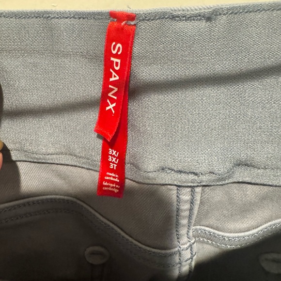 SPANX Coastal Blue Twill Shorts Size 3X - Picture 8 of 12